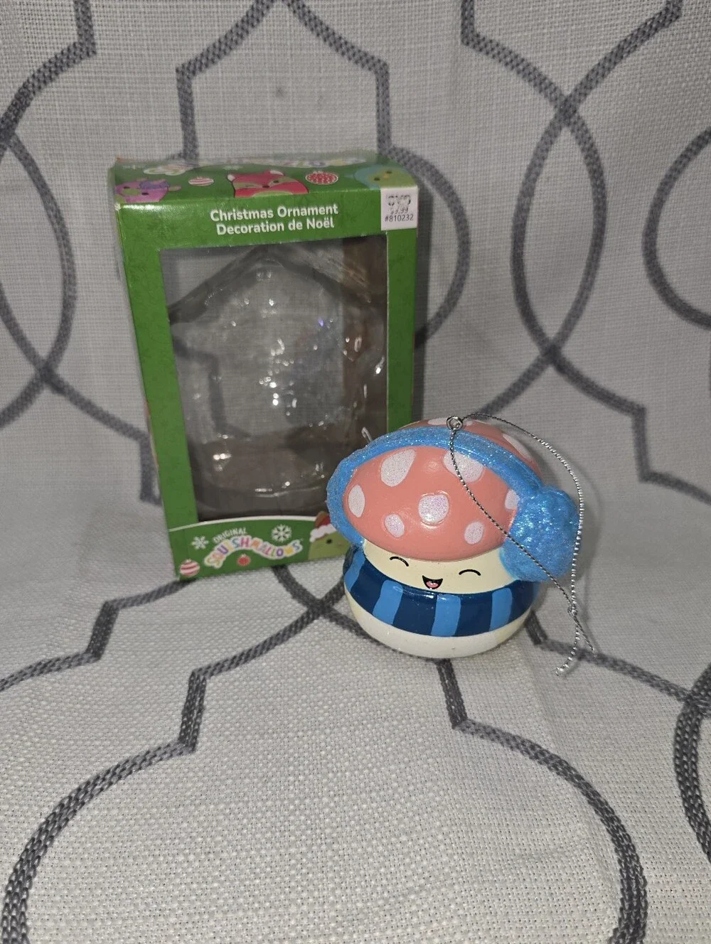 Squishmallows Mushroom Malcolm Christmas Ornament 2023 Kurt Adler Kellytoy New